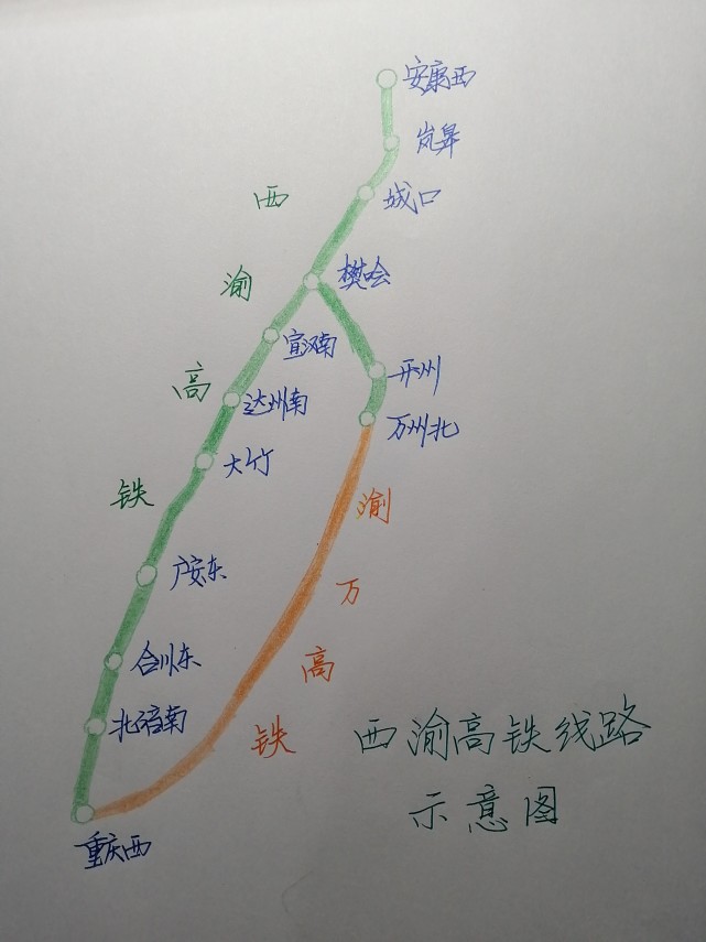 西渝高鐵線路圖最新解析